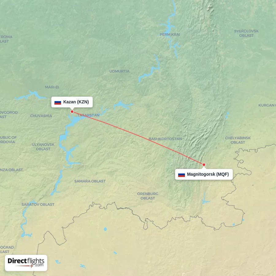 MQF - KZN route map
