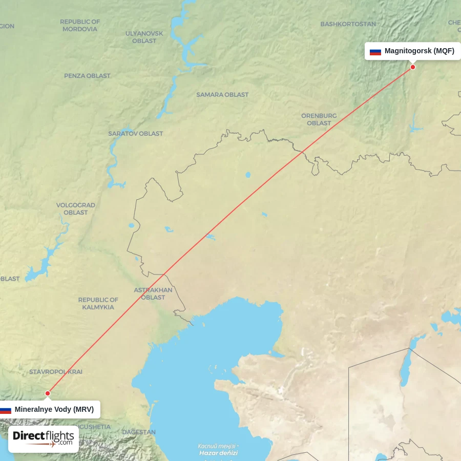 MQF - MRV route map