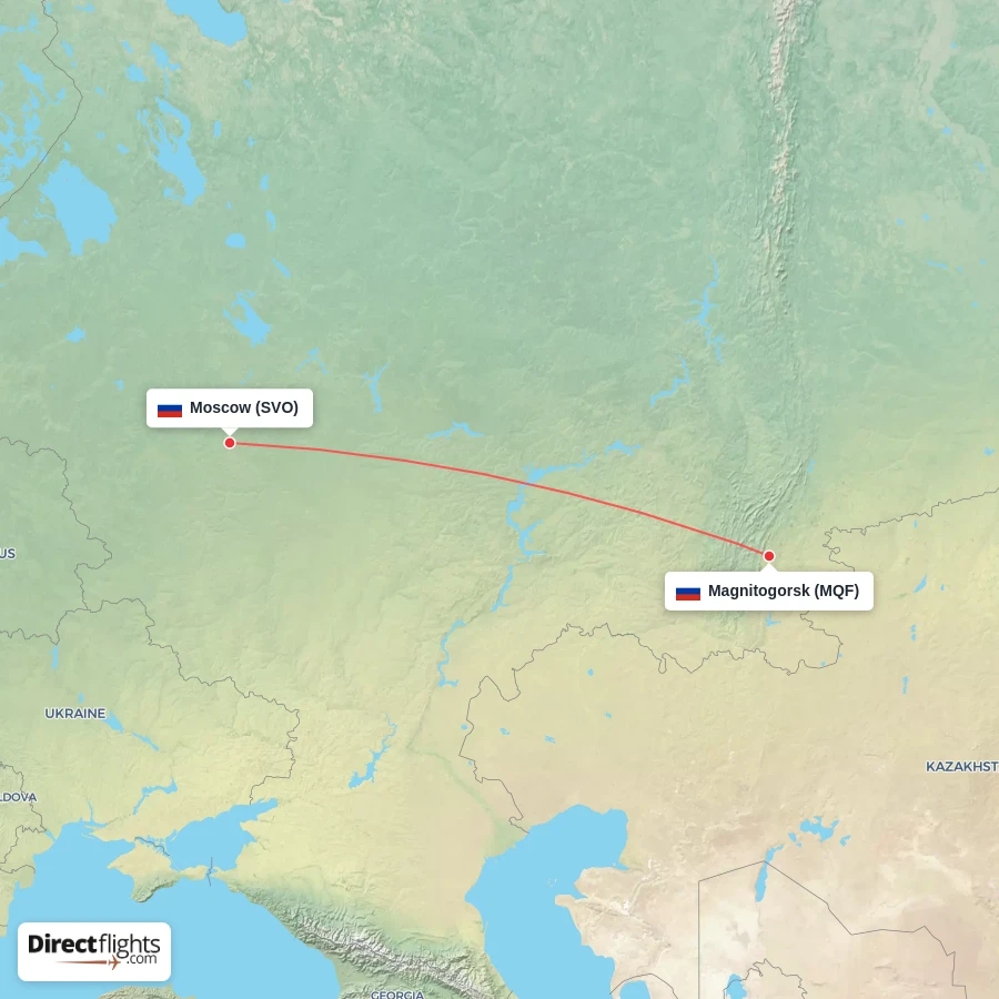 MQF - SVO route map