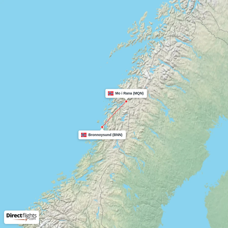 MQN - BNN route map