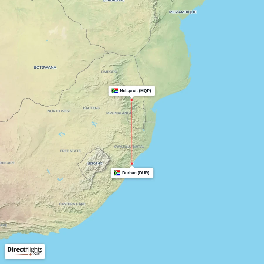 MQP - DUR route map