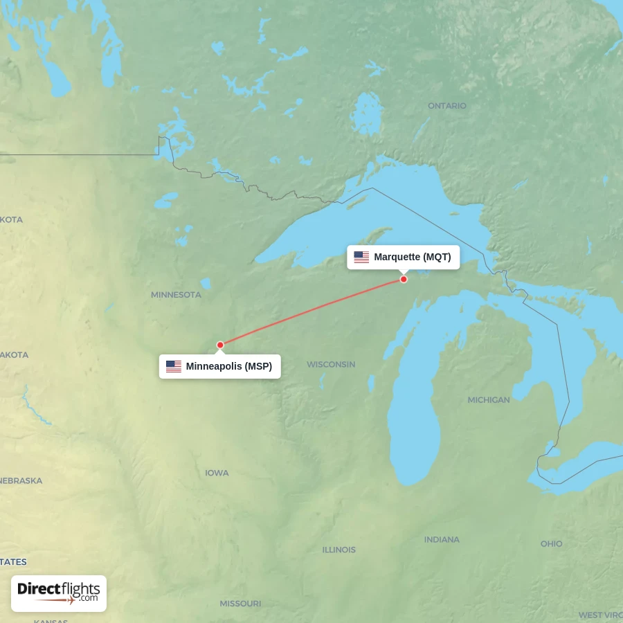 MQT - MSP route map