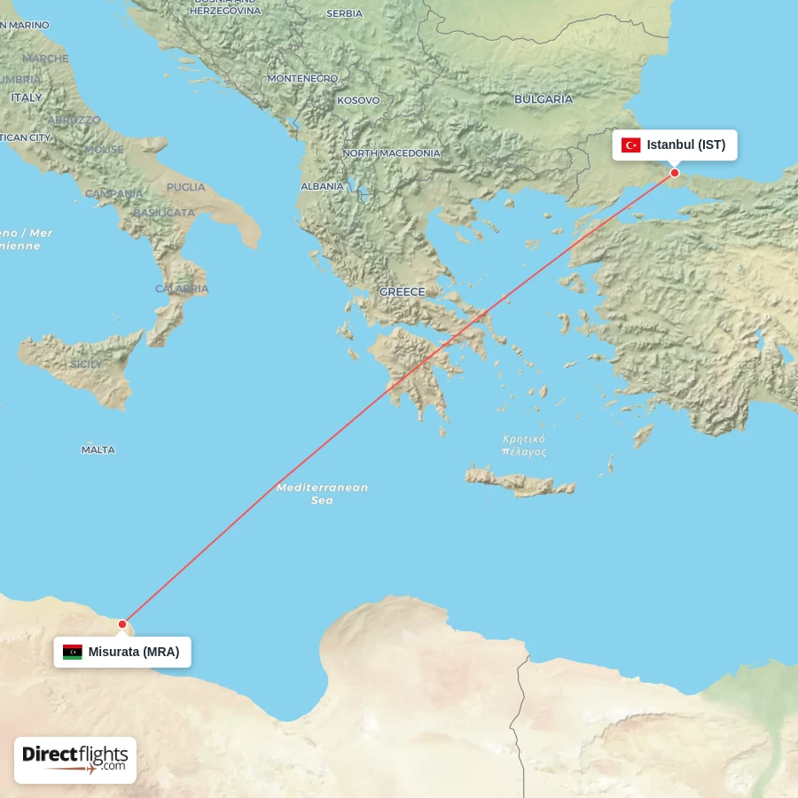 MRA - IST route map