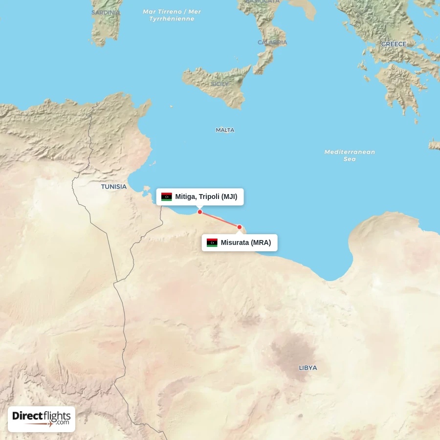 MRA - MJI route map