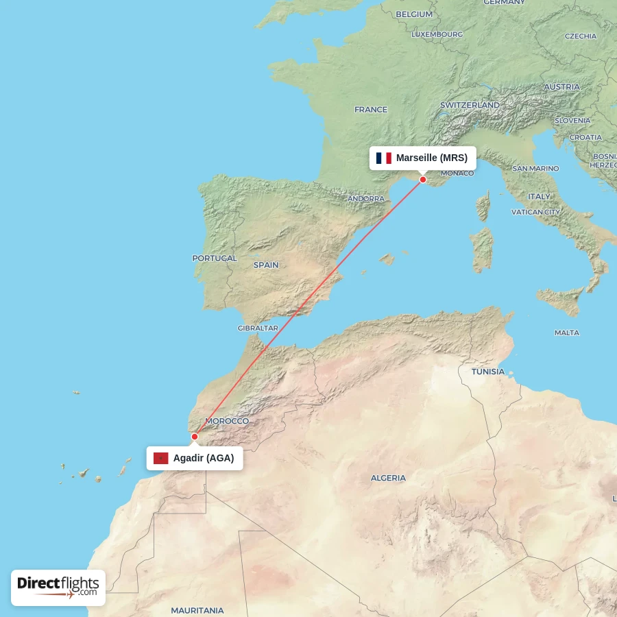 MRS - AGA route map
