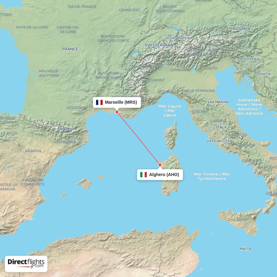 MRS - AHO route map
