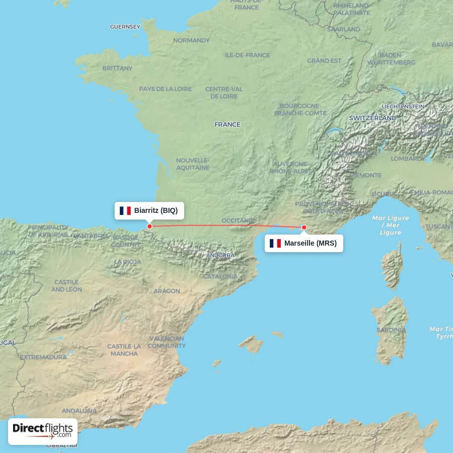 MRS - BIQ route map