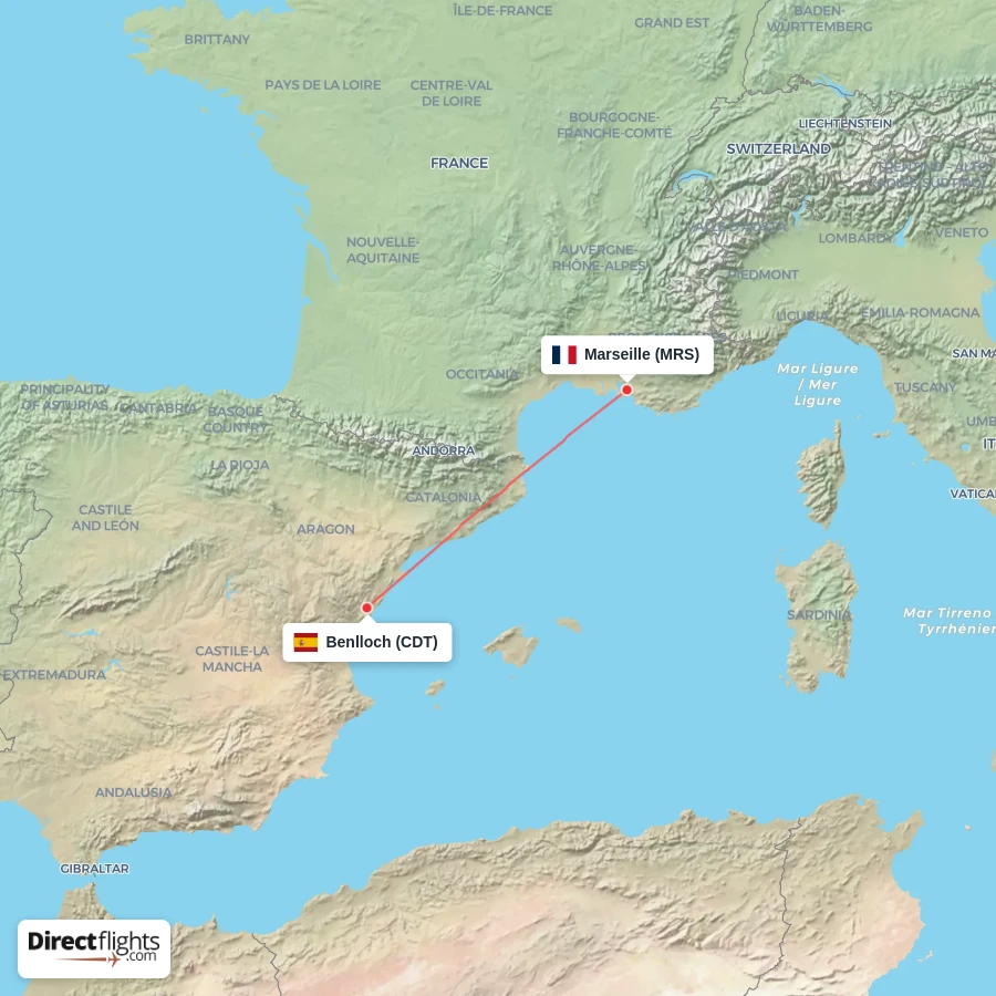 MRS - CDT route map
