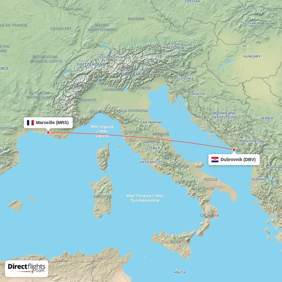 MRS - DBV route map