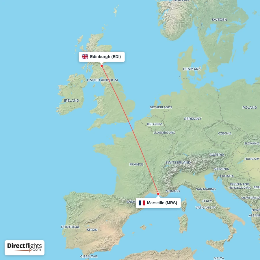 MRS - EDI route map