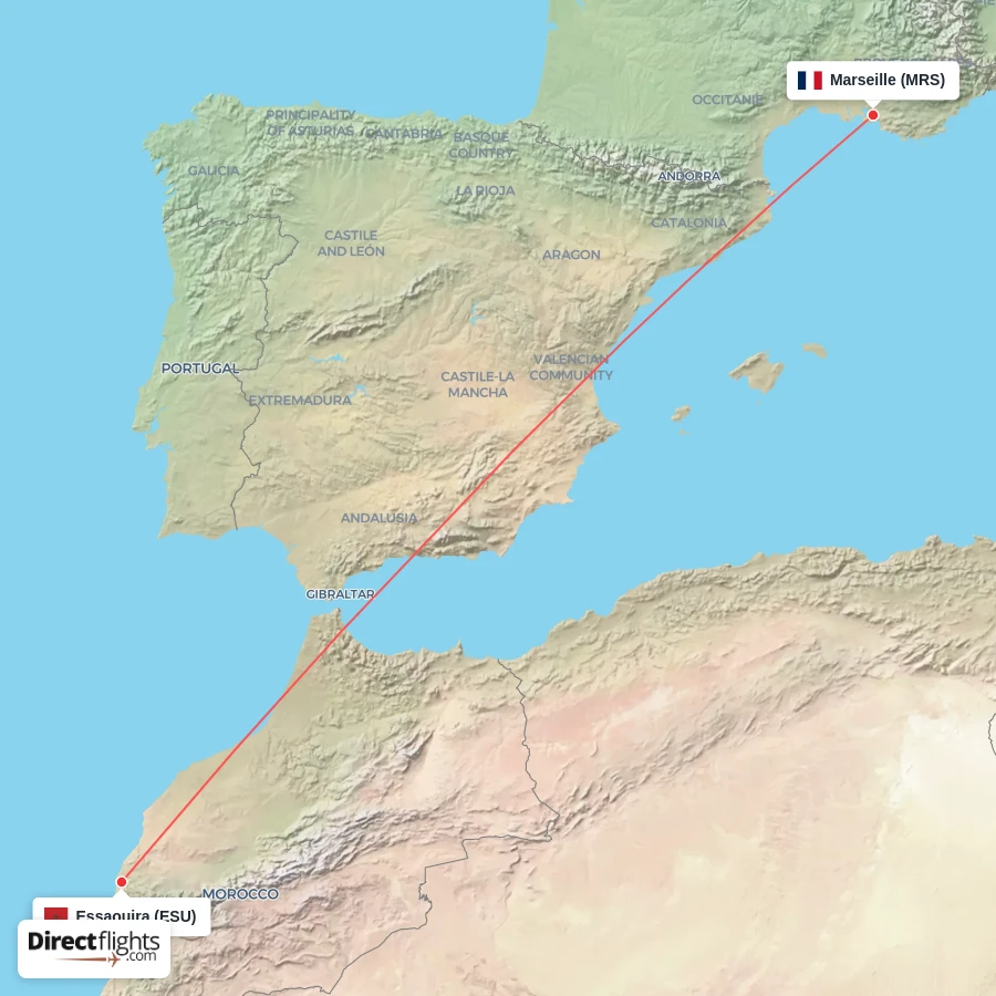 MRS - ESU route map