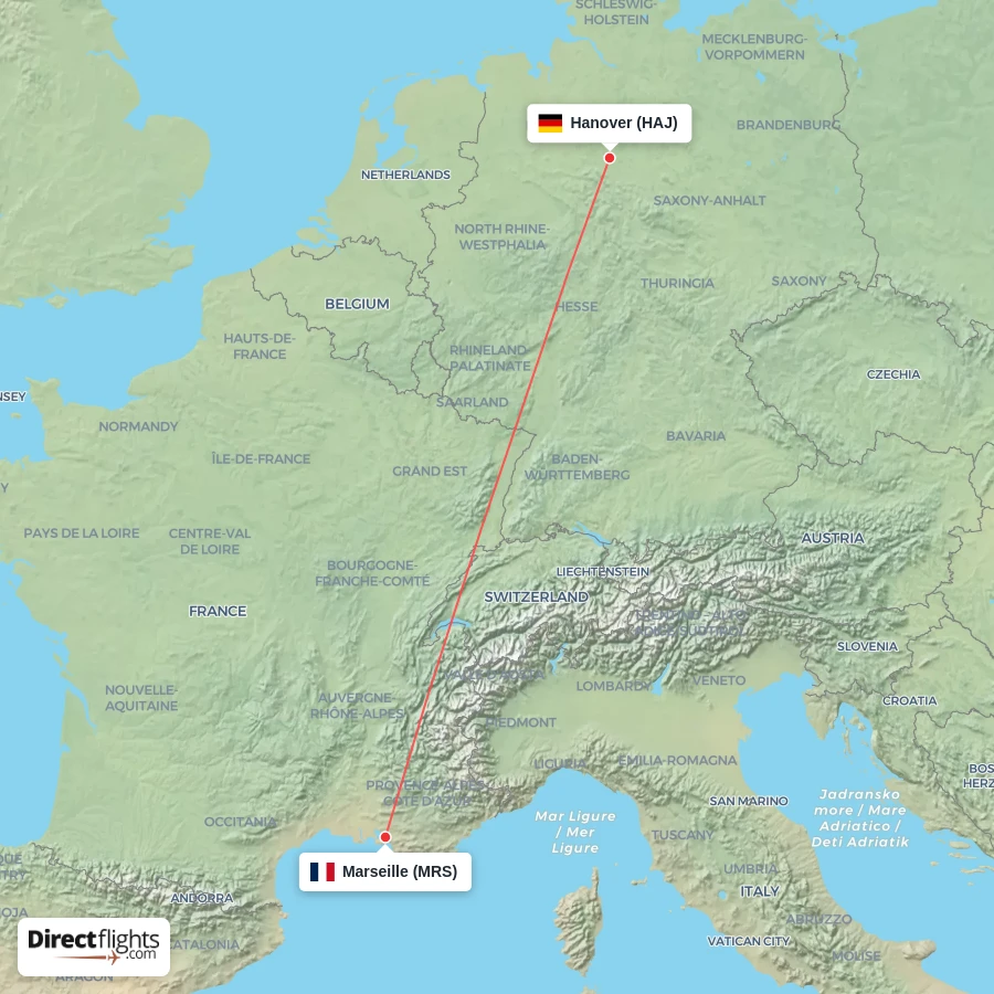 MRS - HAJ route map