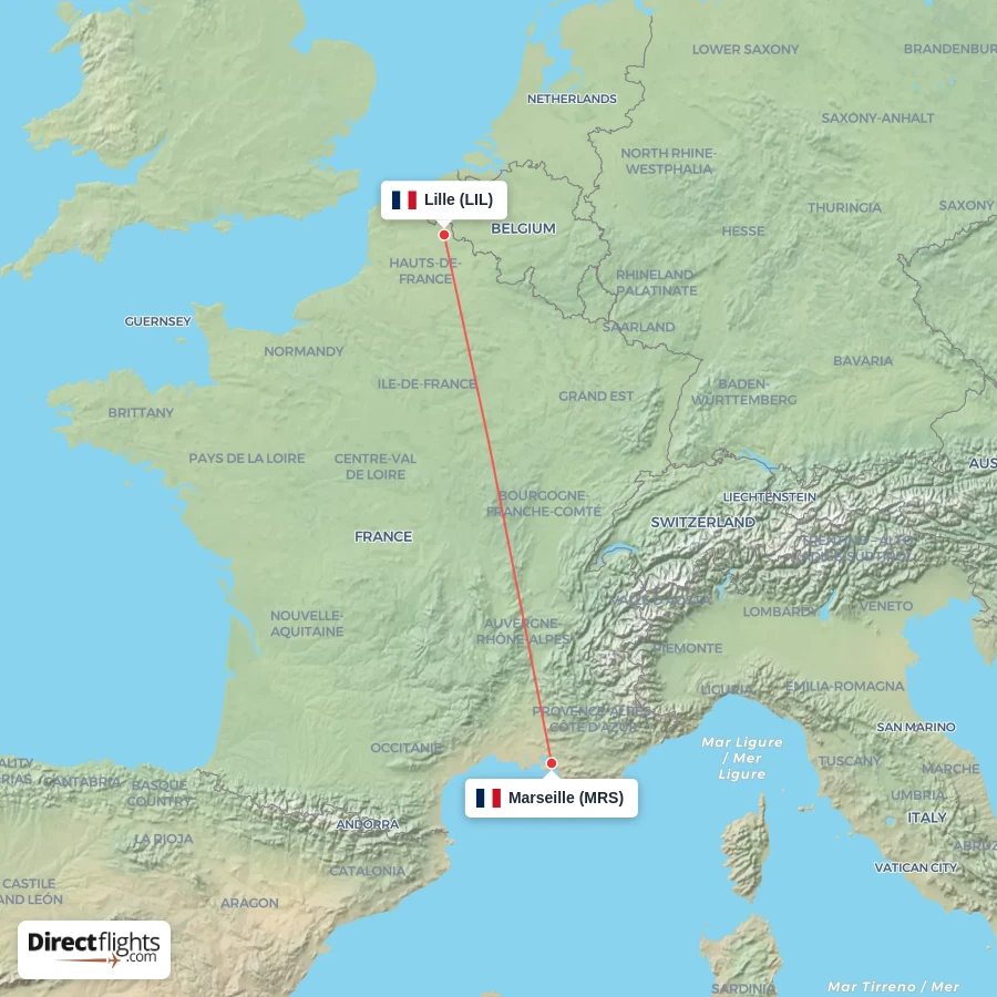 MRS - LIL route map