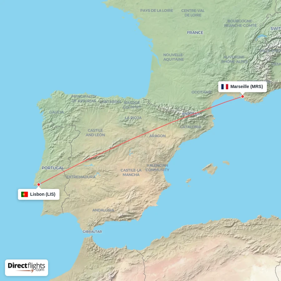 MRS - LIS route map