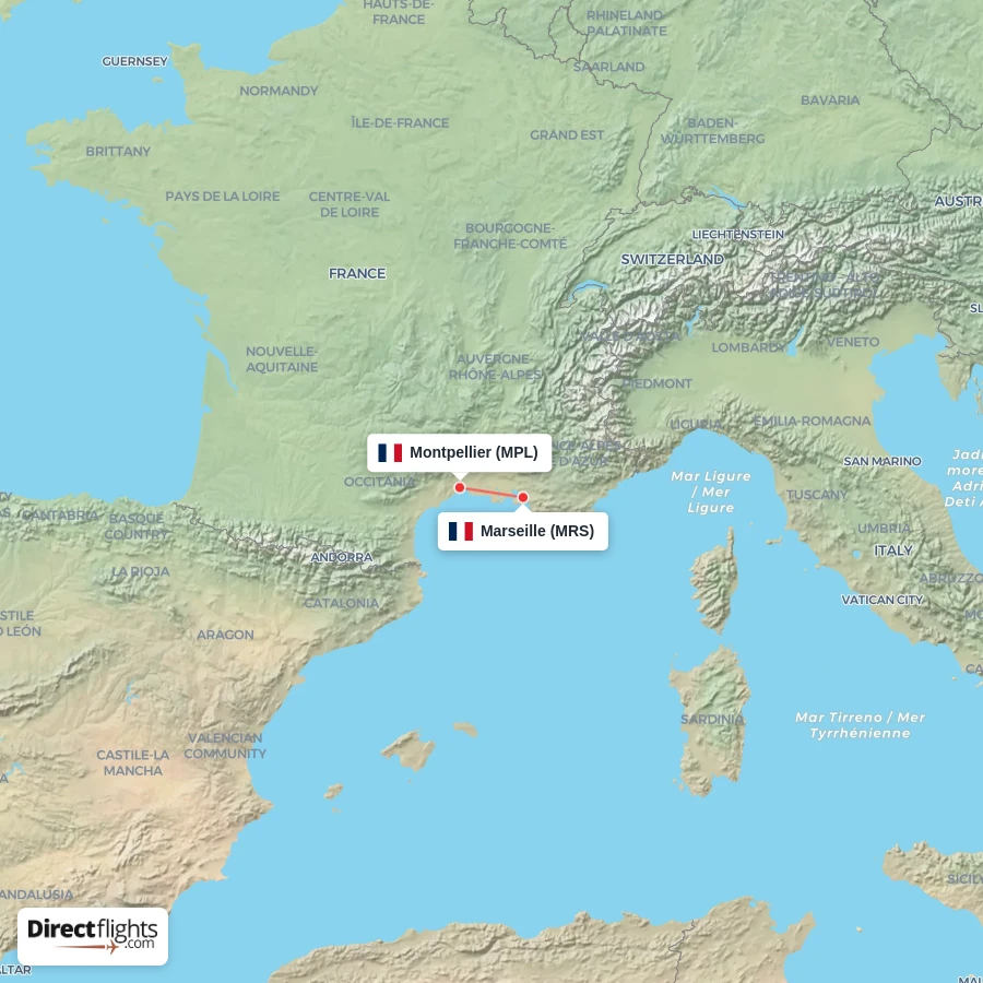 MRS - MPL route map