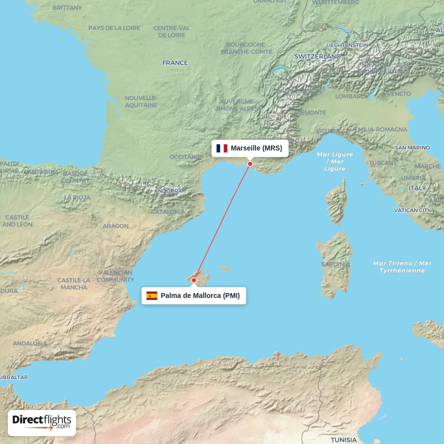 MRS - PMI route map
