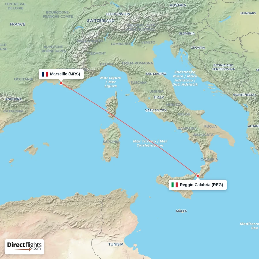 MRS - REG route map