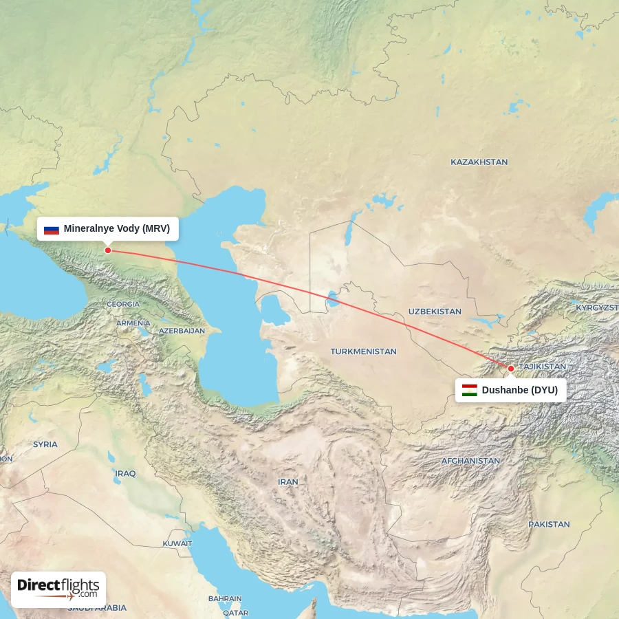 MRV - DYU route map