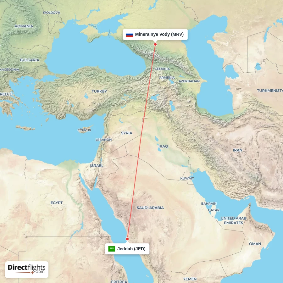 MRV - JED route map