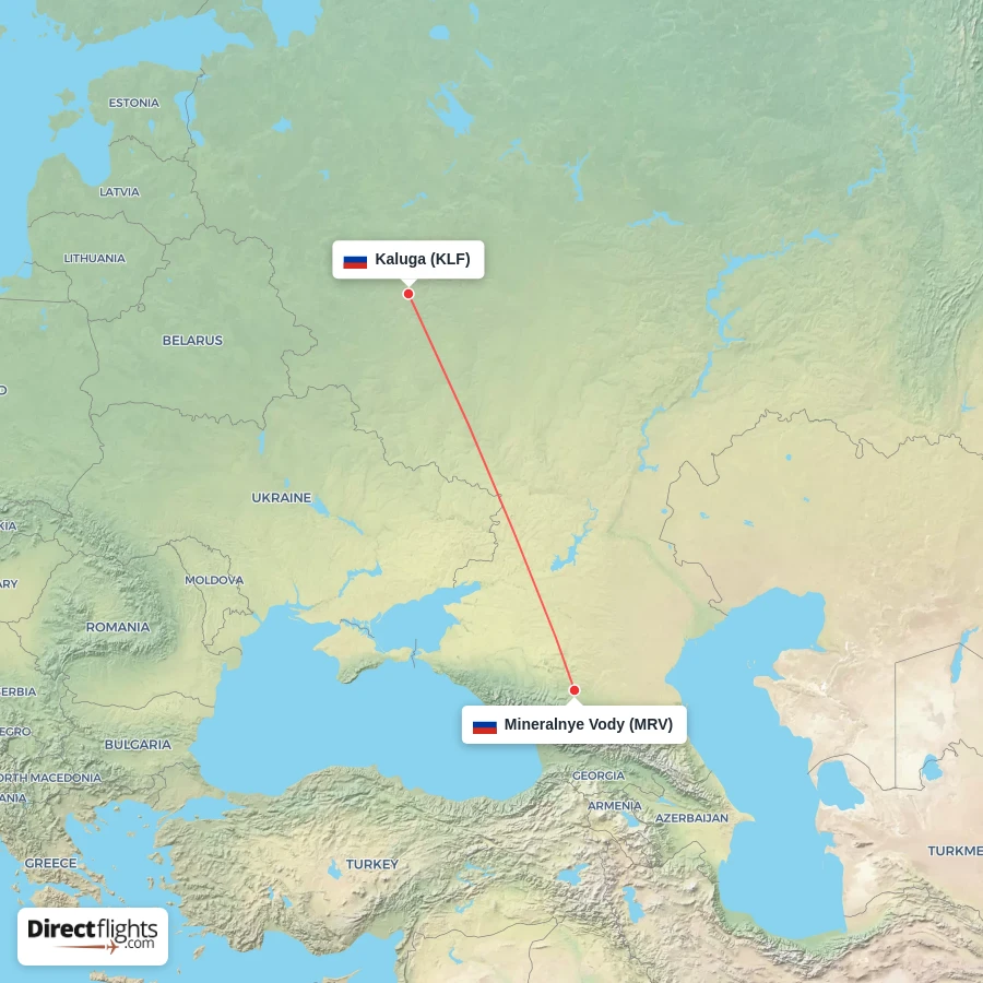 MRV - KLF route map