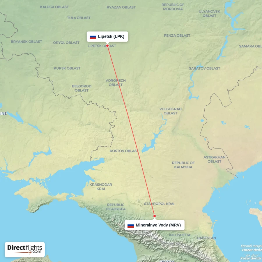 MRV - LPK route map