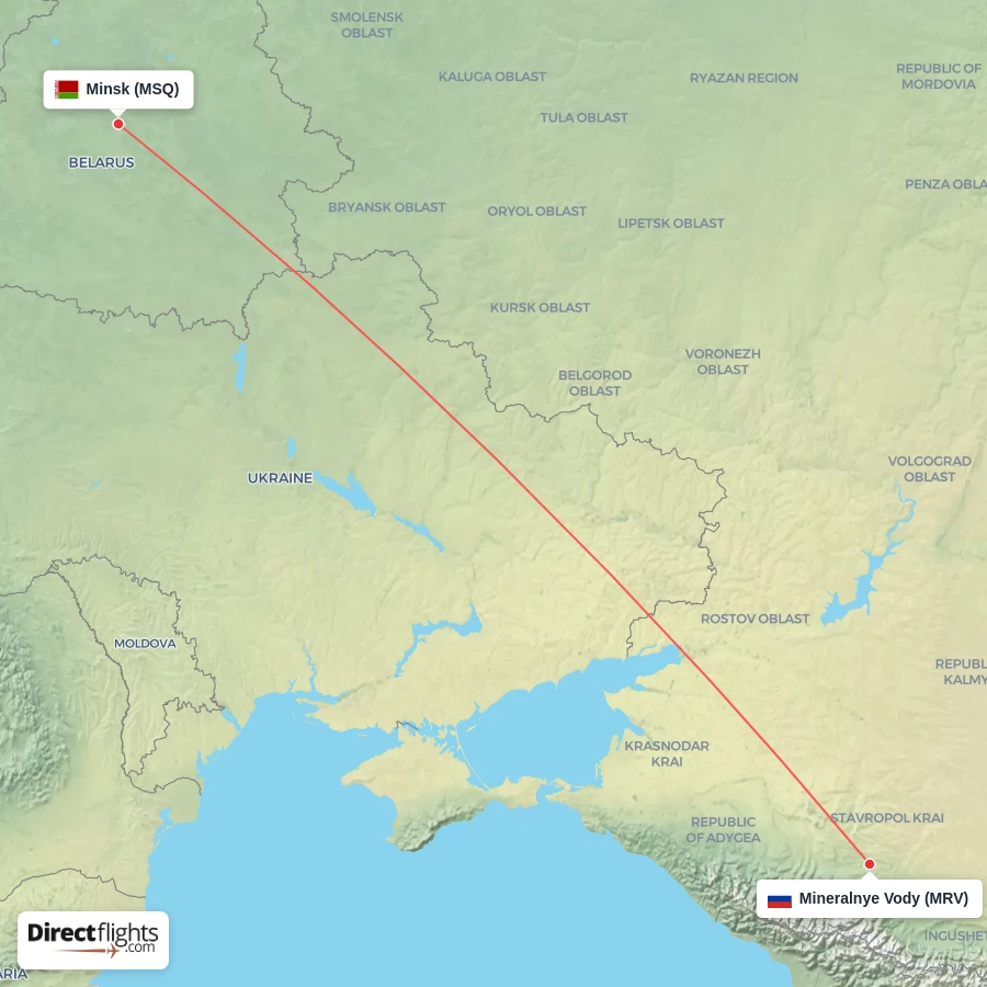 MRV - MSQ route map