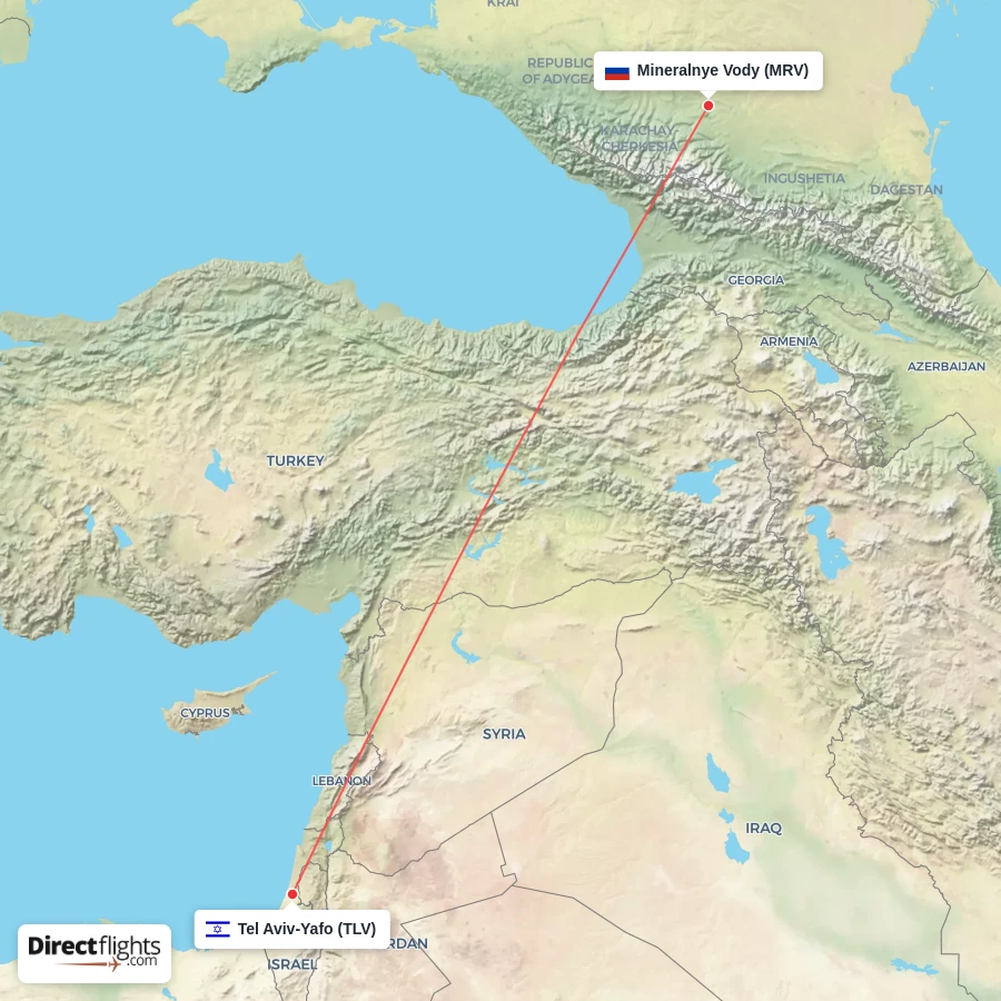 MRV - TLV route map