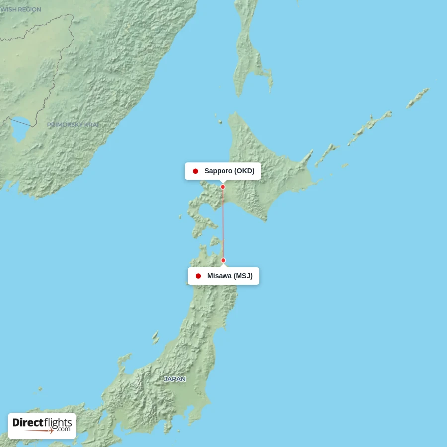 MSJ - OKD route map