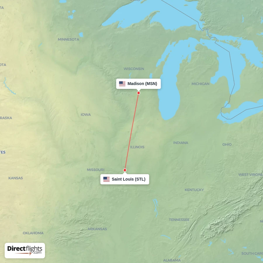 MSN - STL route map