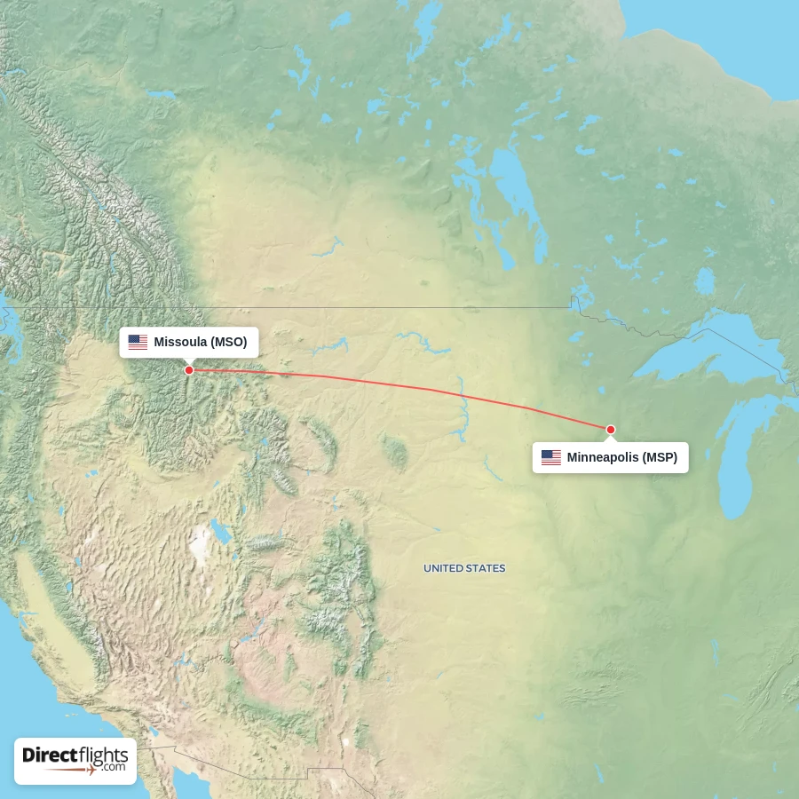 MSO - MSP route map