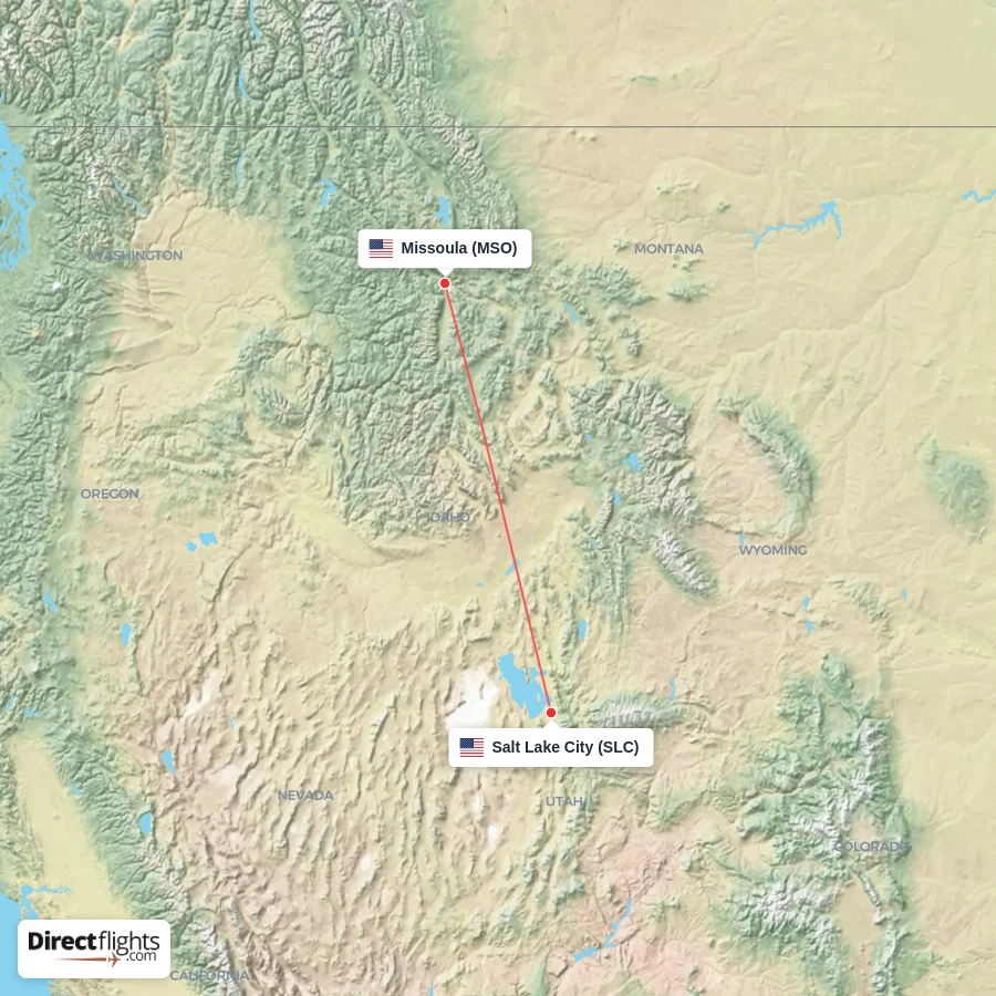 MSO - SLC route map