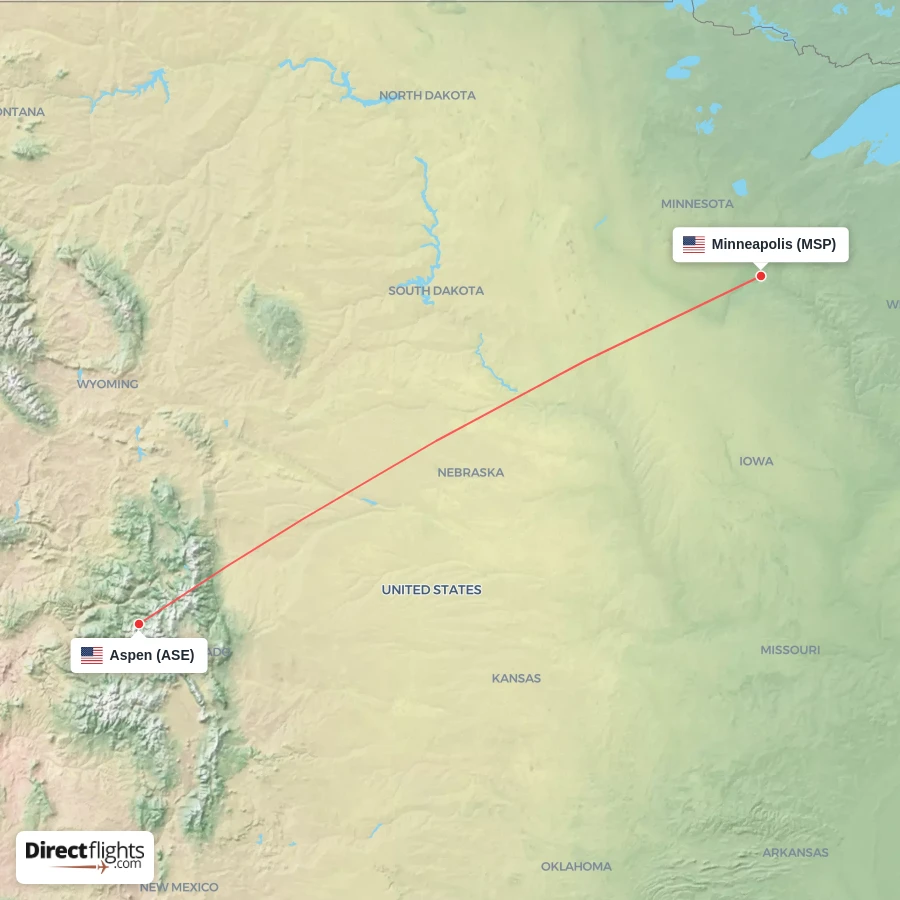 MSP - ASE route map