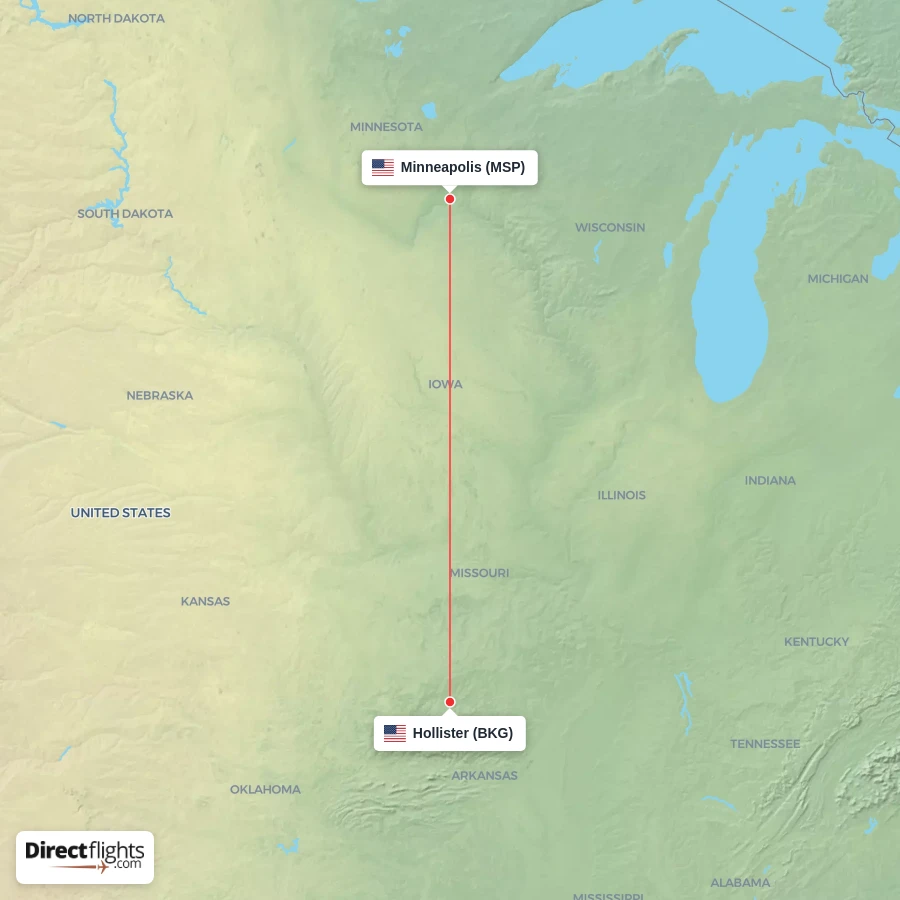 MSP - BKG route map