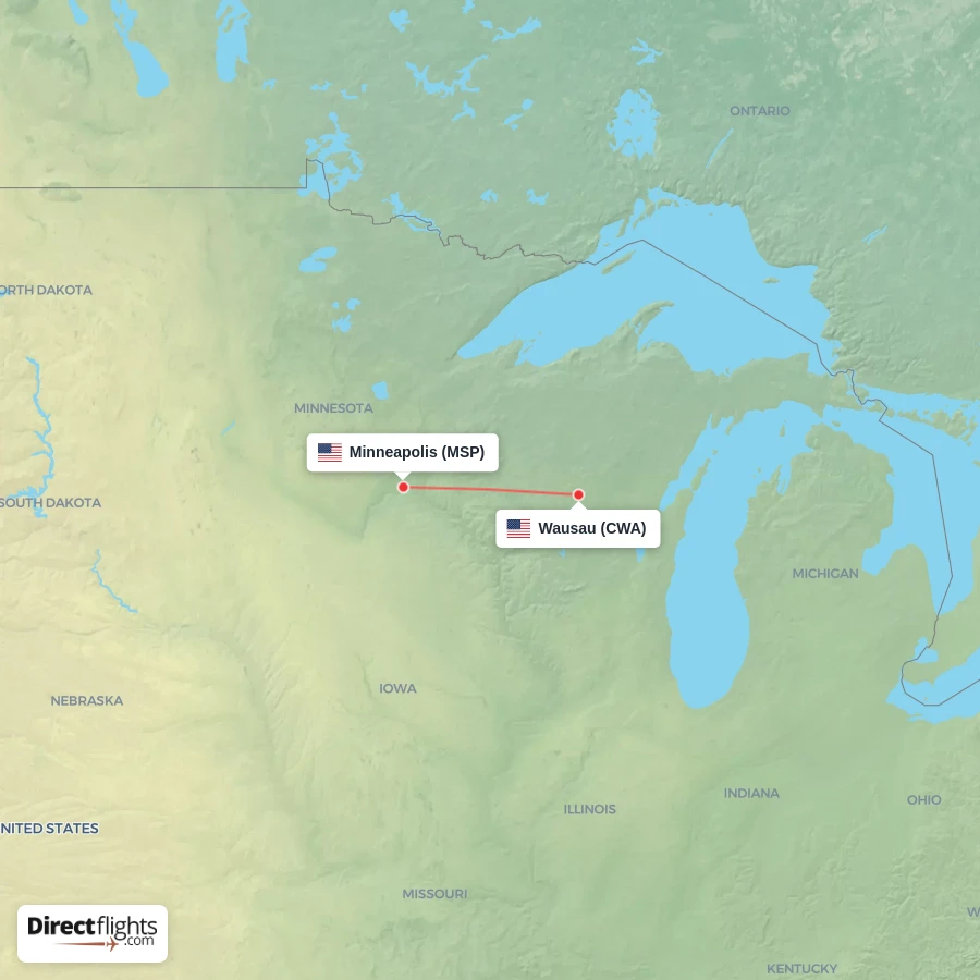MSP - CWA route map