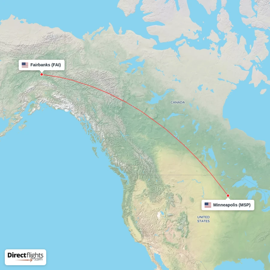 MSP - FAI route map