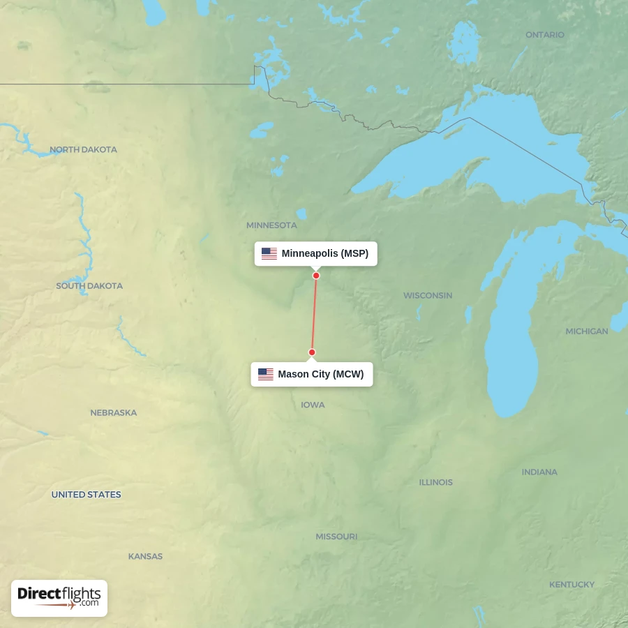 MSP - MCW route map