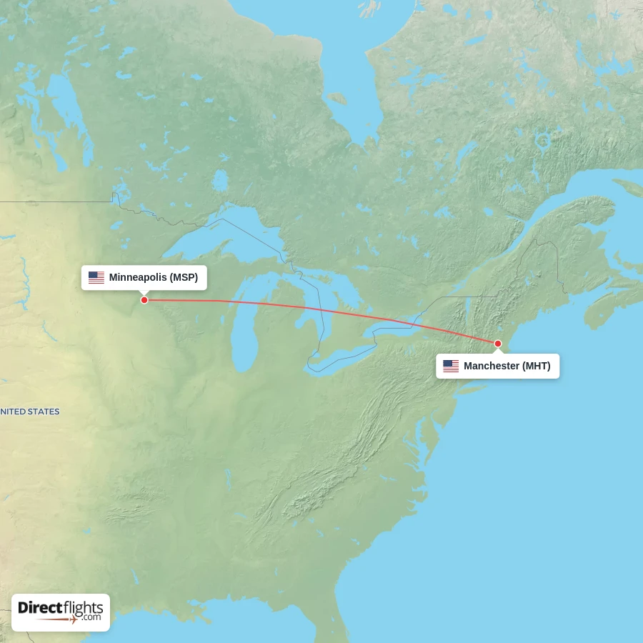 MSP - MHT route map