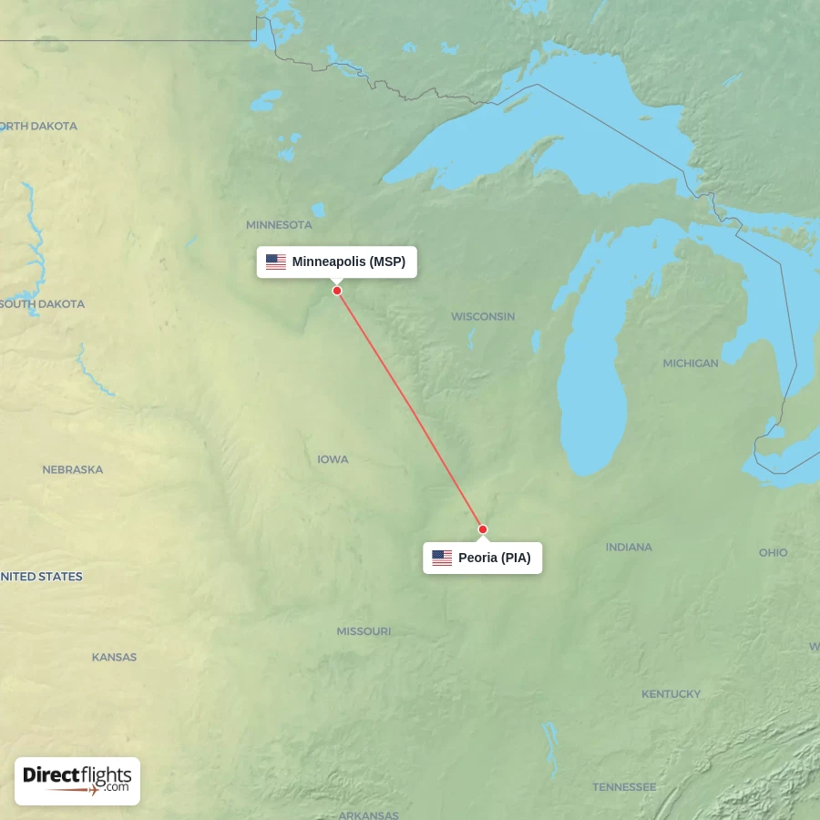 MSP - PIA route map