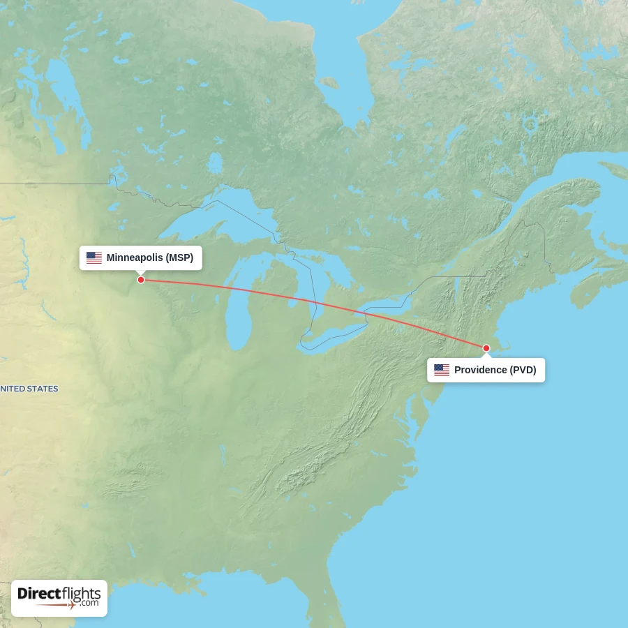 MSP - PVD route map