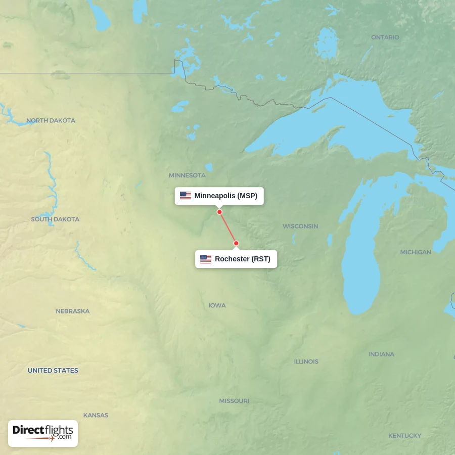 MSP - RST route map