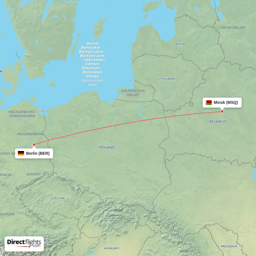 MSQ - BER route map