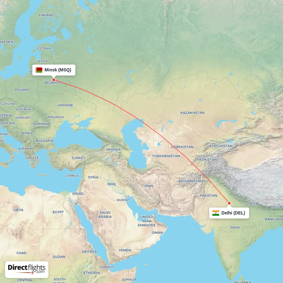 MSQ - DEL route map