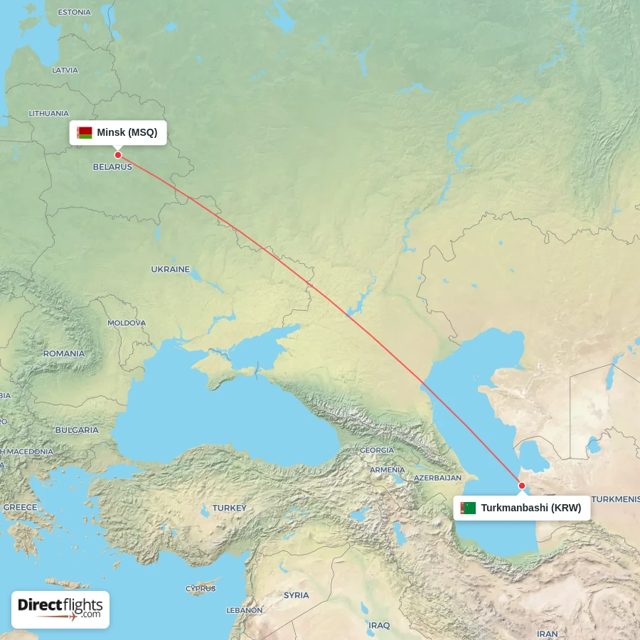 MSQ - KRW route map
