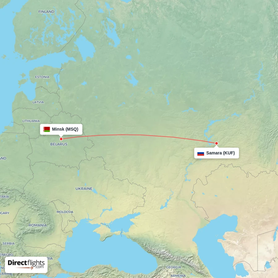 MSQ - KUF route map