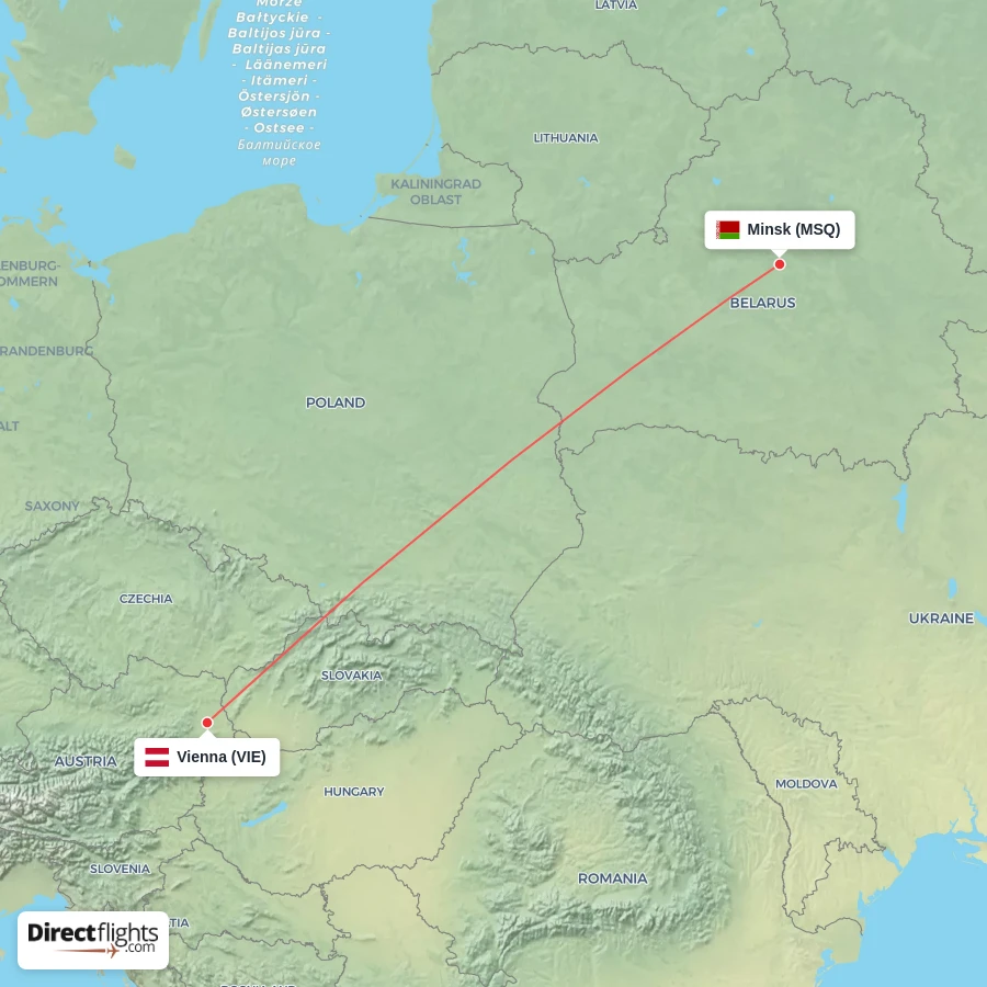 MSQ - VIE route map