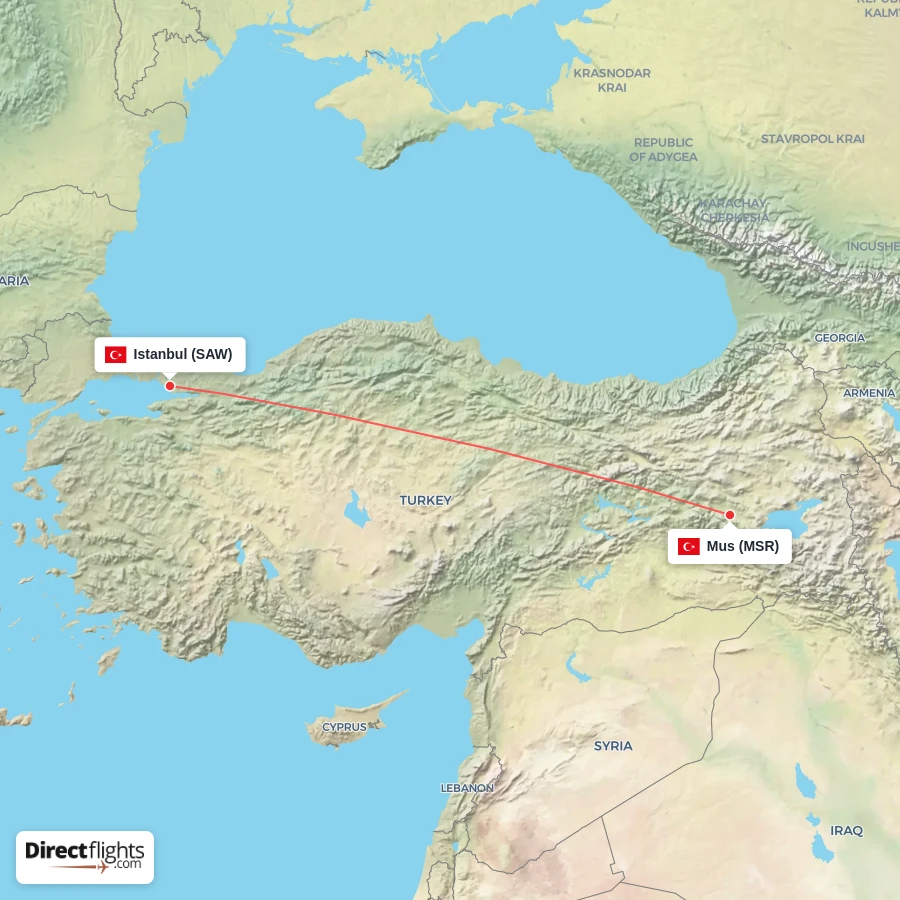 MSR - SAW route map