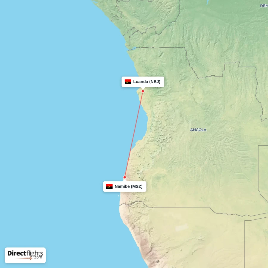 MSZ - NBJ route map