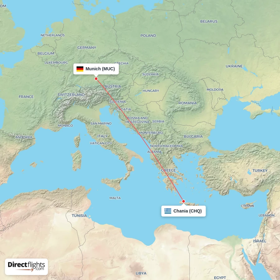 MUC - CHQ route map
