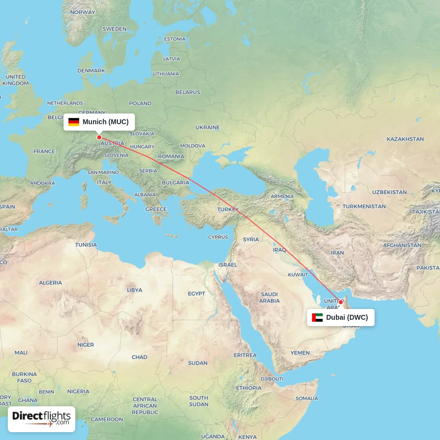 MUC - DWC route map