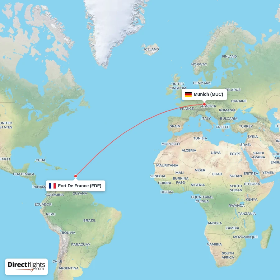 MUC - FDF route map